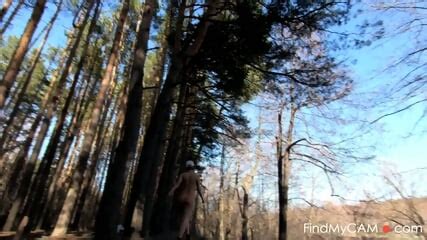 Naked Teen Walks In Spring Forest