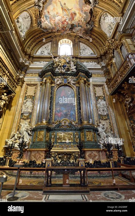 Italy Rome Chiesa del Gesù church of Jesus interior the altar of