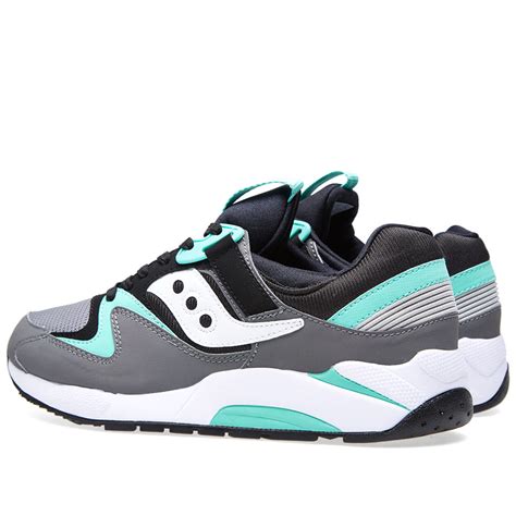 Saucony Grid 9000 Grey, Black & Mint | END. (US)