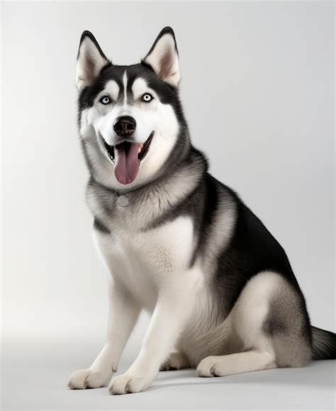 Um Cachorro Focinho Preto E Branco E Uma Coleira Branca Que Diz