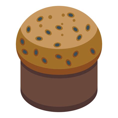 Chocolate panettone icon isometric vector. Cake bread 19053029 Vector ...