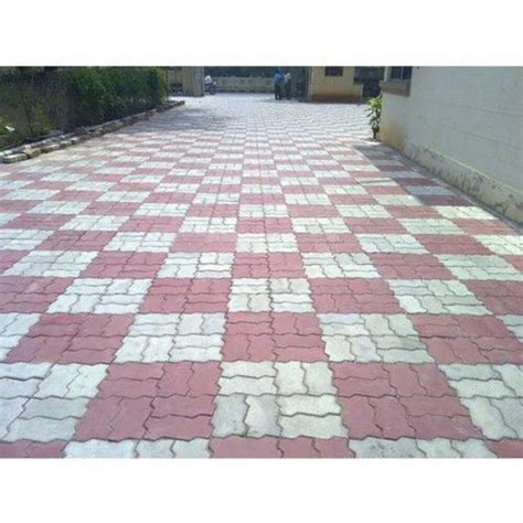 Zig Zag Cement Pavers Size 2x2 Feet 600x600 Mm Thickness Millimetre