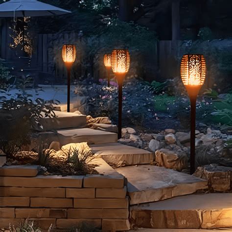 Waterproof Energy Efficient Flickering Solar Flame Lights Inspire Uplift