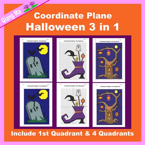 Halloween Coordinate Plane Graphing Picture: Scarecrow | Made By Teachers