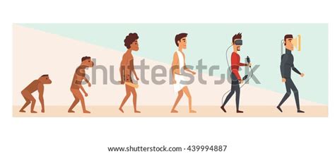 Human Evolution Future Evolve Vector Illustration Stock Vector (Royalty ...