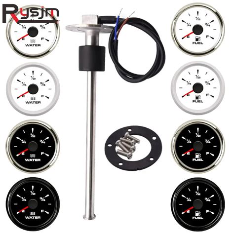 52mm Boat Car Fuel Level Gauges 0 190ohm 240 33ohm Fuel Level Meters Marine Water Level Gauge