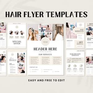 Hair Stylist Flyer Hair Salon Flyer Hair Flyer Bundle Hair Flyers ...