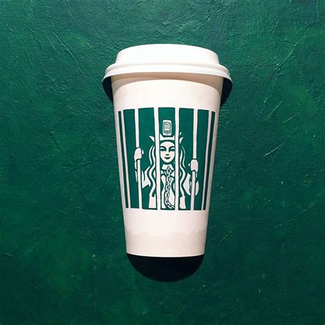 Illustrator Draws On Starbucks Cups To Creatively Transform The Logo ...