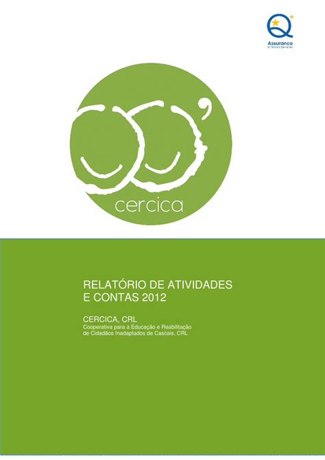 Pdf RelatÓrio De Atividades E Contas 2012 · RelatÓrio De Atividades E