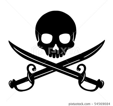 Pirate Flag Pirate Mark Skull And Crossbones Stock Illustration