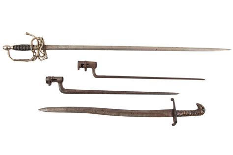 3 Antique Bayonets And A Theatrical Sword Witherells Auction House