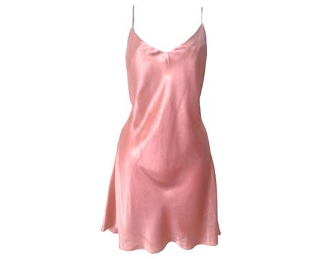 Silk Slip Dress Mini Y K Dress Lingerie Pink Spaghetti Strap Slip Vintage Victoria S Secret
