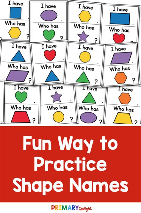 Pattern Block Shapes And Basic Shapes Game With I Have Who Has