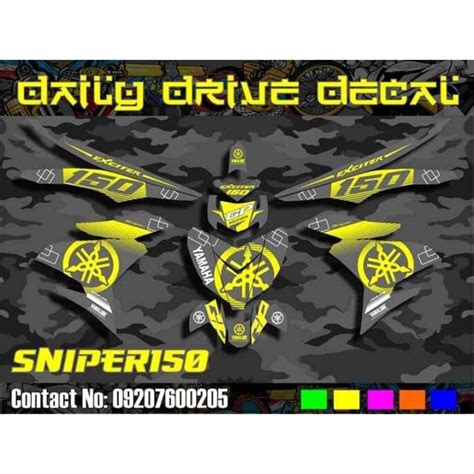 Sniper 150 Full Decals Yellow Shopee Philippines