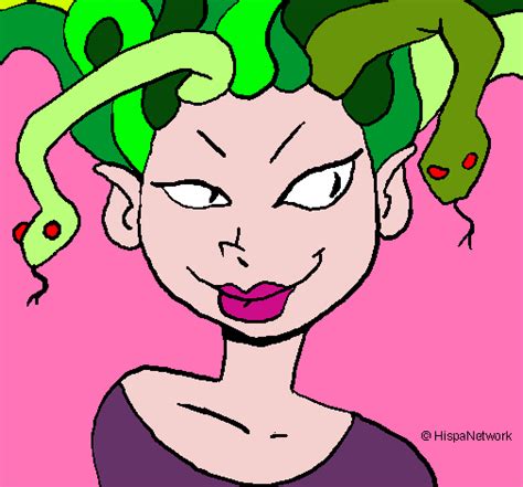 Dibujo de Mujer medusa pintado por 123123 en Dibujos net el día 04 12