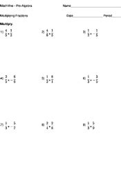 Multiplying Fractions - MathVine.com