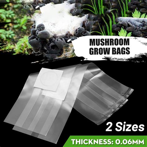 Pcs Mushroom Grow Bag Fill W Spawn Media High Temp Pre Sealable