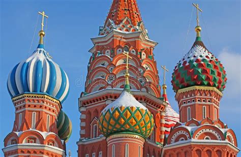 Saint Basils Onion Shaped Domes In Moscow Stock Photography Image