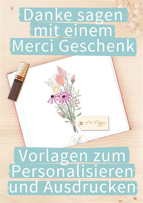 Merci Geschenk basteln: Vorlagen zum Ausdrucken - basteldichgluecklich.com