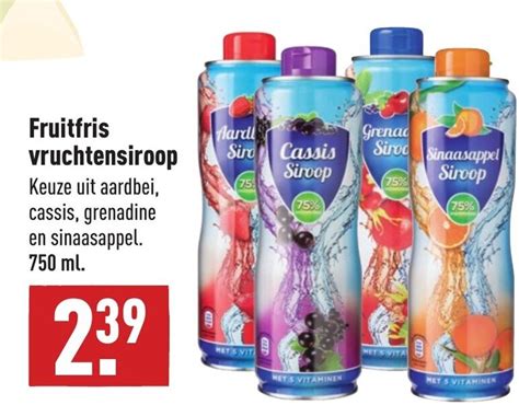 Fruitfris Vruchtensiroop 750ml Aanbieding Bij ALDI