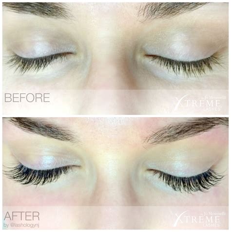 Before And After Xtreme Lashes Eyelash Extensions By Lashology Nj