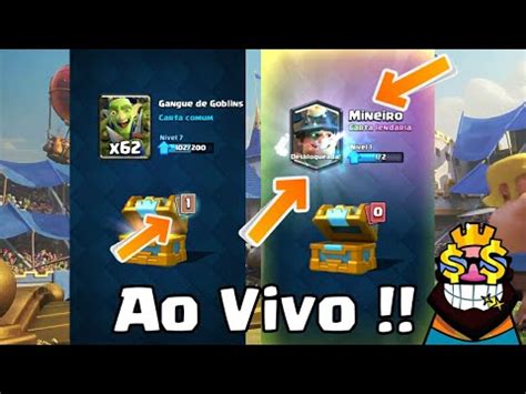 Ganhando Carta Lend Ria Ao Vivo No Clash Royale Youtube