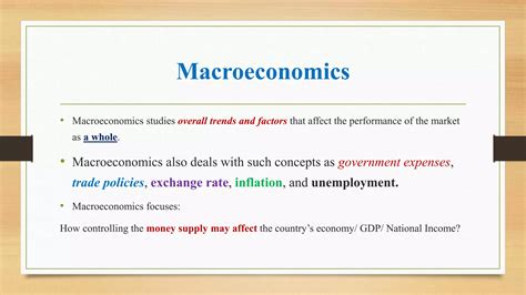 Difference Between Microeconomics And Macroeconomics Ppt