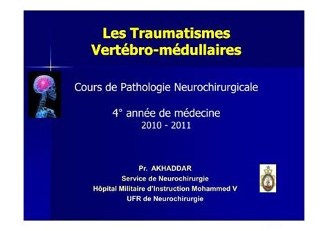 Les Traumatismes Vértebro médullaires medramo