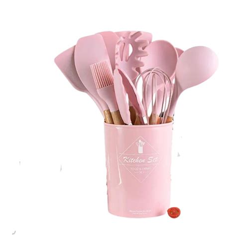 Cozynest 11 Piece Silicone Cooking Utensil Set Pink Ntuc Fairprice