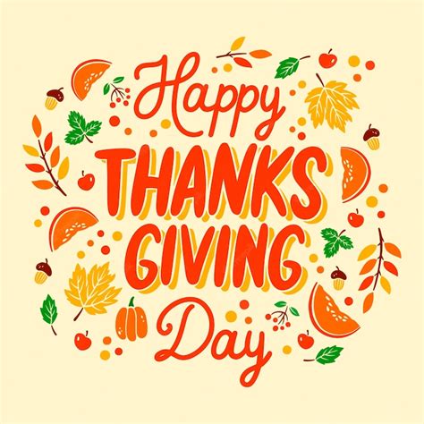 Free Vector | Hand drawn thanksgiving text illustration