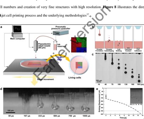 3D Direct Inkjetting In Bioprinting Application A Piezoelectric Inkjet