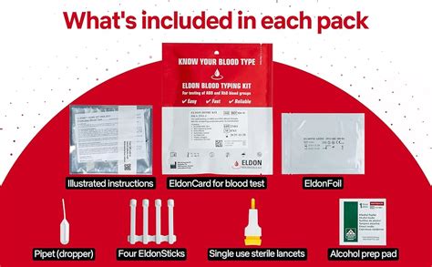 Amazon Eldoncard Inc Blood Type Test Complete Kit Find Out If