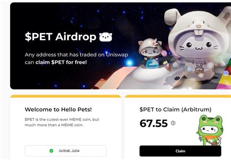 Ga Crypto On Twitter Hellopetslabs Pets Airdrop For All Uniswap