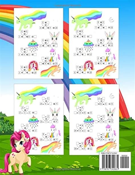 Unicorn Addition Subtraction Ages Grades Big Math Workbook