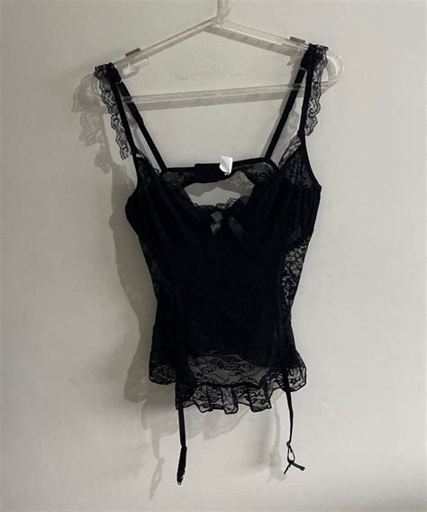 Conjunto Lingerie Preto Em Renda Lingerie Feminina Nunca Usado 78437367 Enjoei