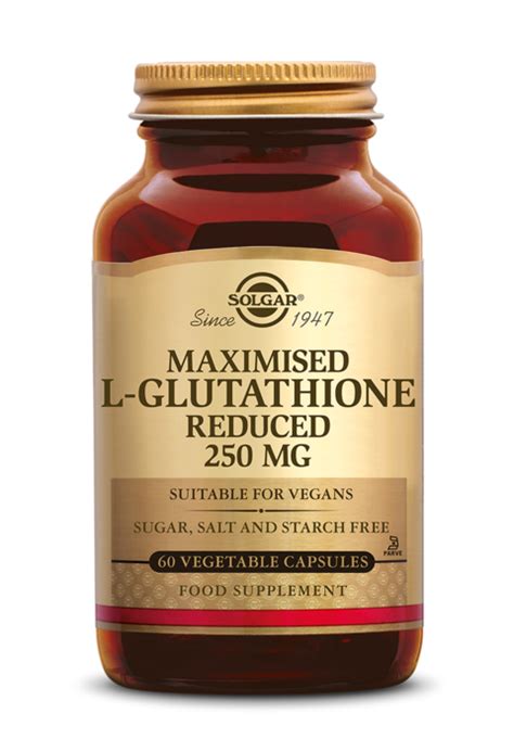 Maximised L Glutathione 250 Mg Solgar Vitamins