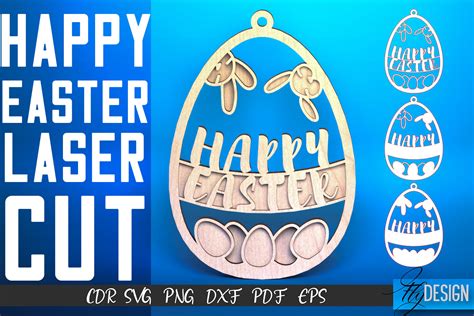 Happy Easter Egg Laser Cut Svg Easter Graphic By Flydesignsvg