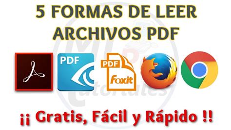 Formas De Abrir Un Archivo Pdf Gratis Programas Para Leer Pdf Youtube