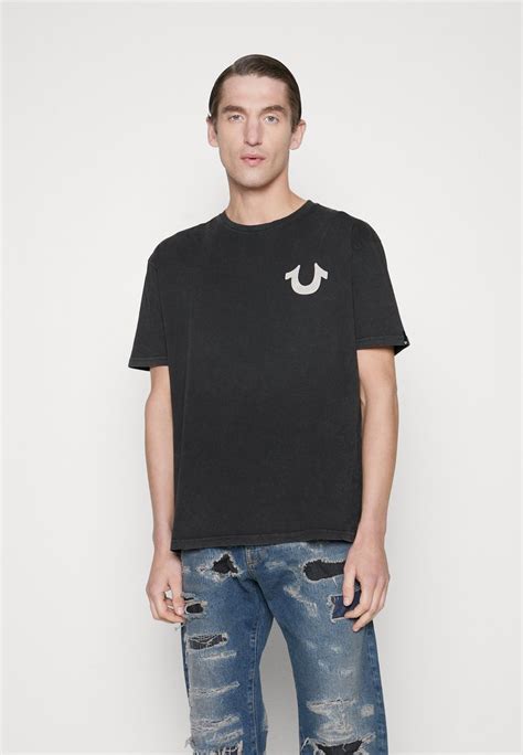 True Religion Horseshoe Print Tee T Shirt Print Blackschwarz