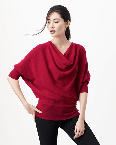 Neiman Marcus Oversized Cowl Neck Cashmere Sweater