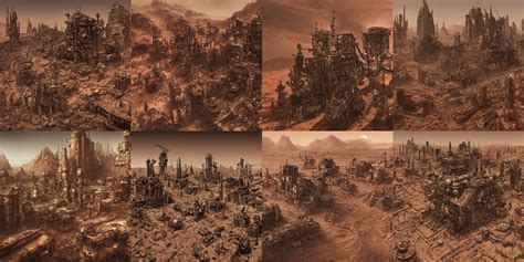 Steampunk City On Mars Hyperreal Artstation Stable Diffusion Openart