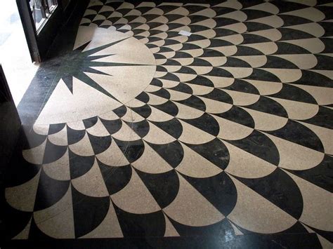 Art Deco Black And White Bathroom Tiles