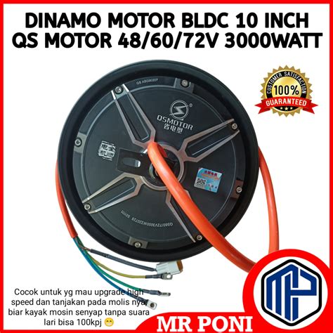 Jual Bldc Qs Motor 10 Inch 48 72v 3000w Dinamo Bldc Motor Listrik