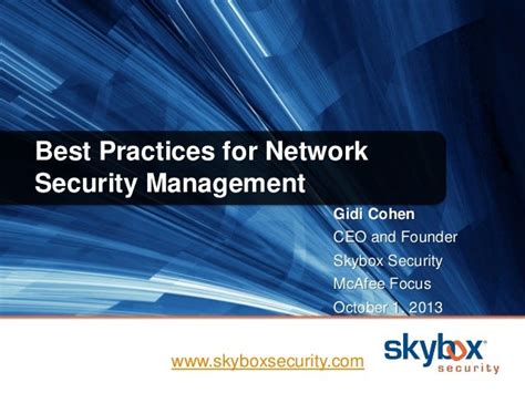 Best Practices For Network Security Management