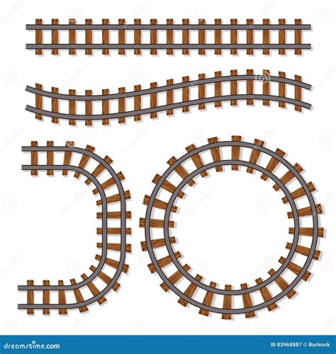 Train On Railway Cartoon Vector | CartoonDealer.com #55760741