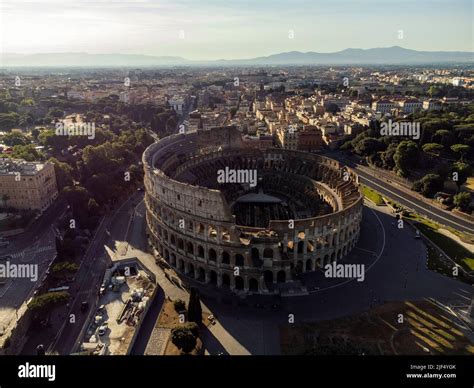 Drone view of the Colosseum Stock Photo - Alamy