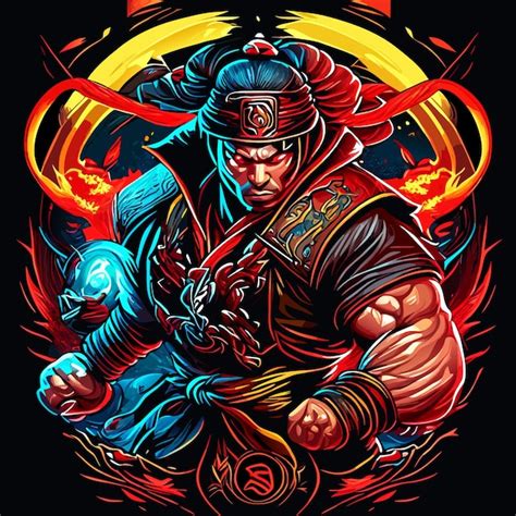 Premium Vector Aerial Acrobatics Martial Art Game Character Artwork