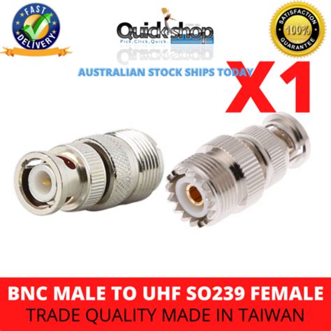 Bnc Male Plug To Uhf So Pl Female Jack Rf Coaxial Adaptor Cable