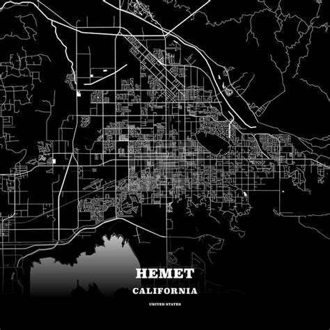 Hemet, California, USA map | Poster template, Map poster, Usa map