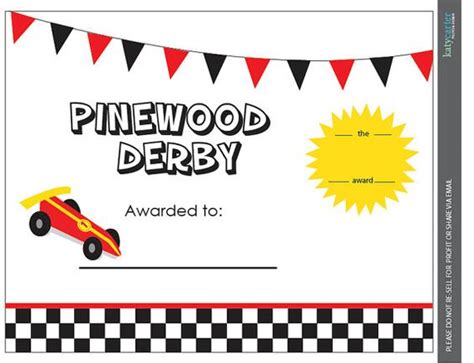 Pinewood Derby Certificate Template 10 Best Templates Ideas